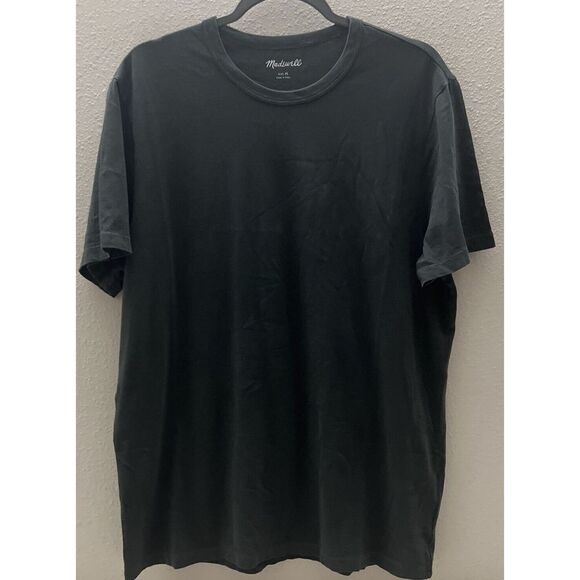 Madewell Men Sz M Dk Forest Green Garment-Dyed Allday Tee Short Sleeve AA991 - Picture 1 of 9